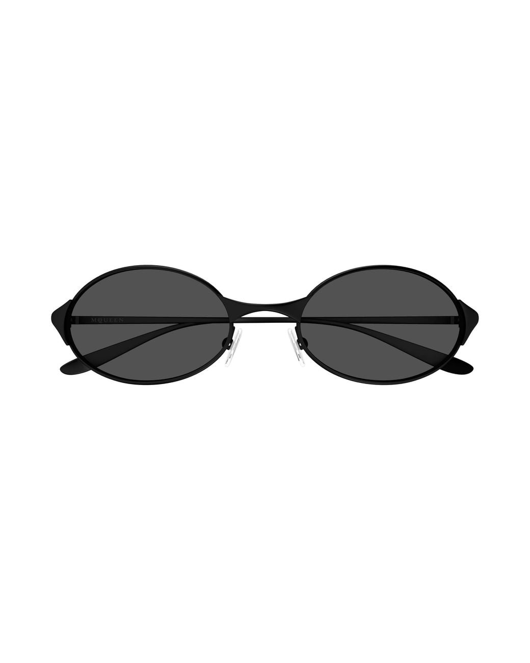 McQueen Black Am0589S 001 Occhiali Da Sole Metallo Grigio Rotonda