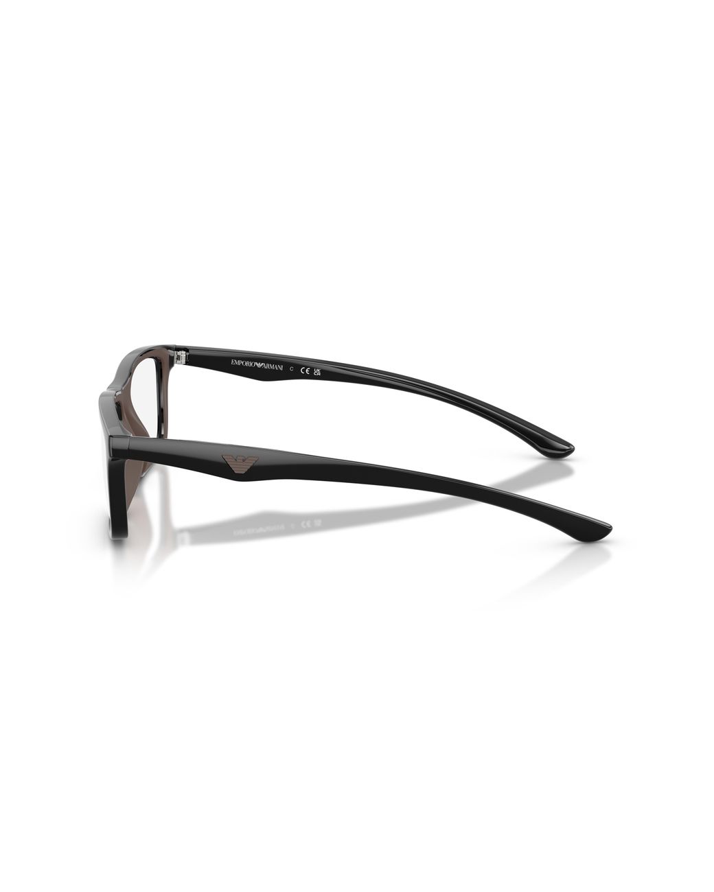 Emporio Armani Black Ea3285U 5017 Optical Frames Injected Transparent Squared Normal for men