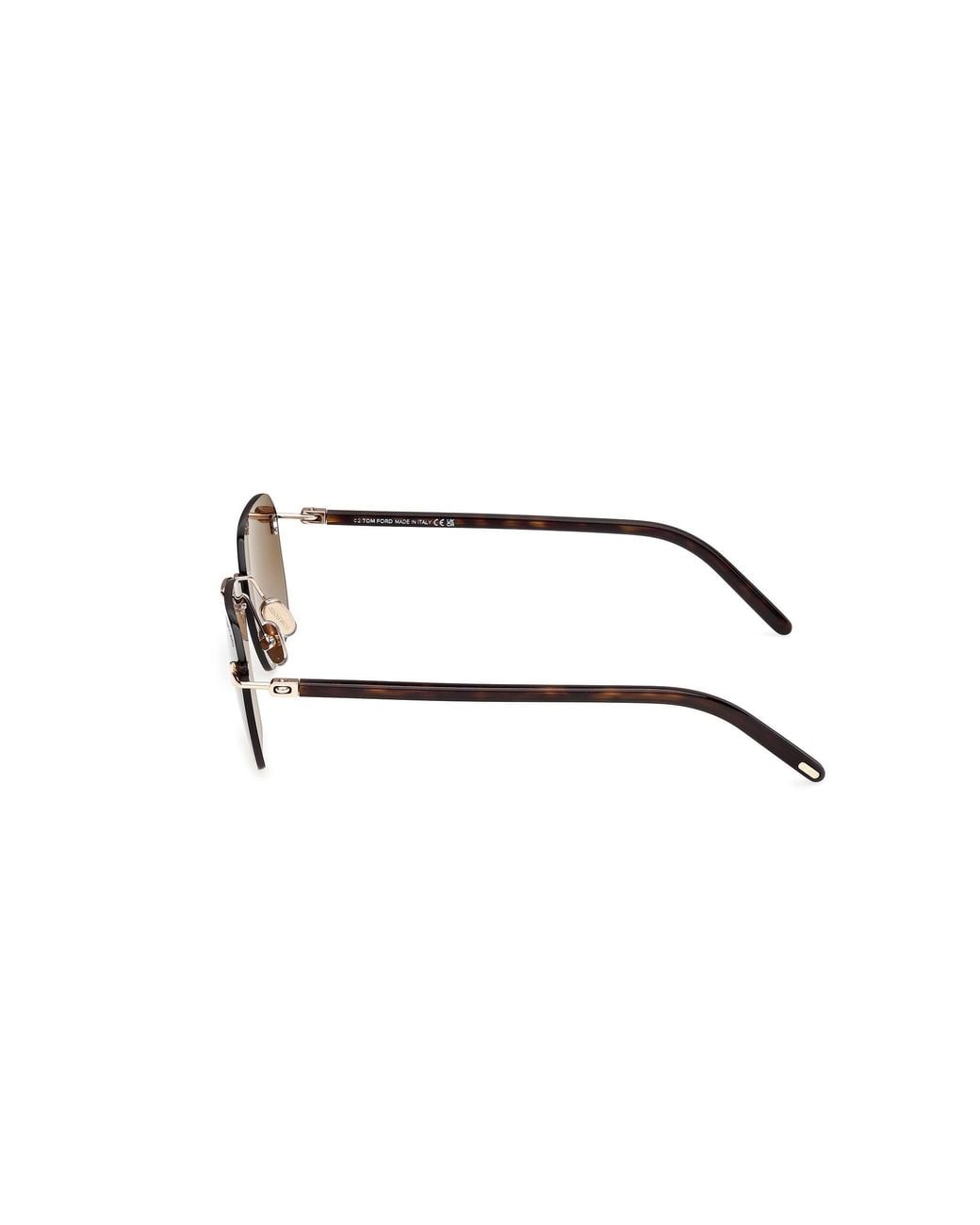 Tom Ford Black Ft1433 Carson-02 28F Sunglasses Metal Squared Normal for men