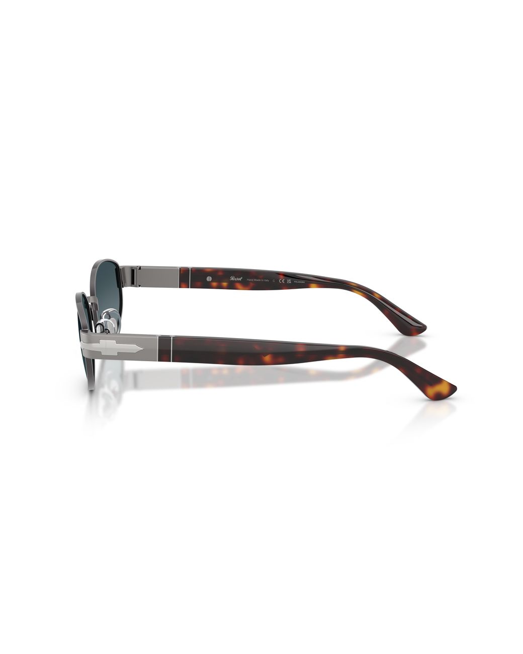 Persol Black Po1024S 513/S3 Sunglasses Metal Round Polarized Shaded
