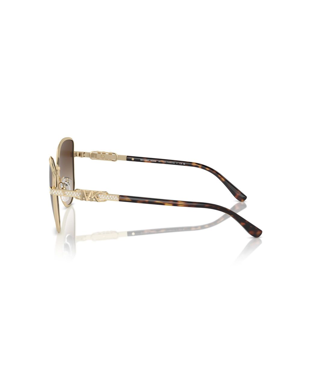 Michael Kors Black Mk1144B Catalonia 101413 Sunglasses Metal Cat Eye Normal Shaded