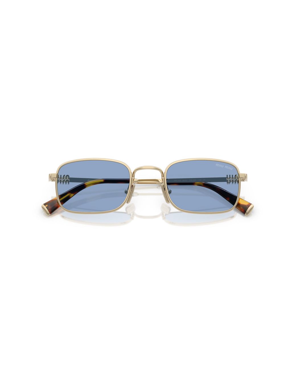 Miu Miu Black Mu A53S Zvn60O Sunglasses Metal Squared Normal