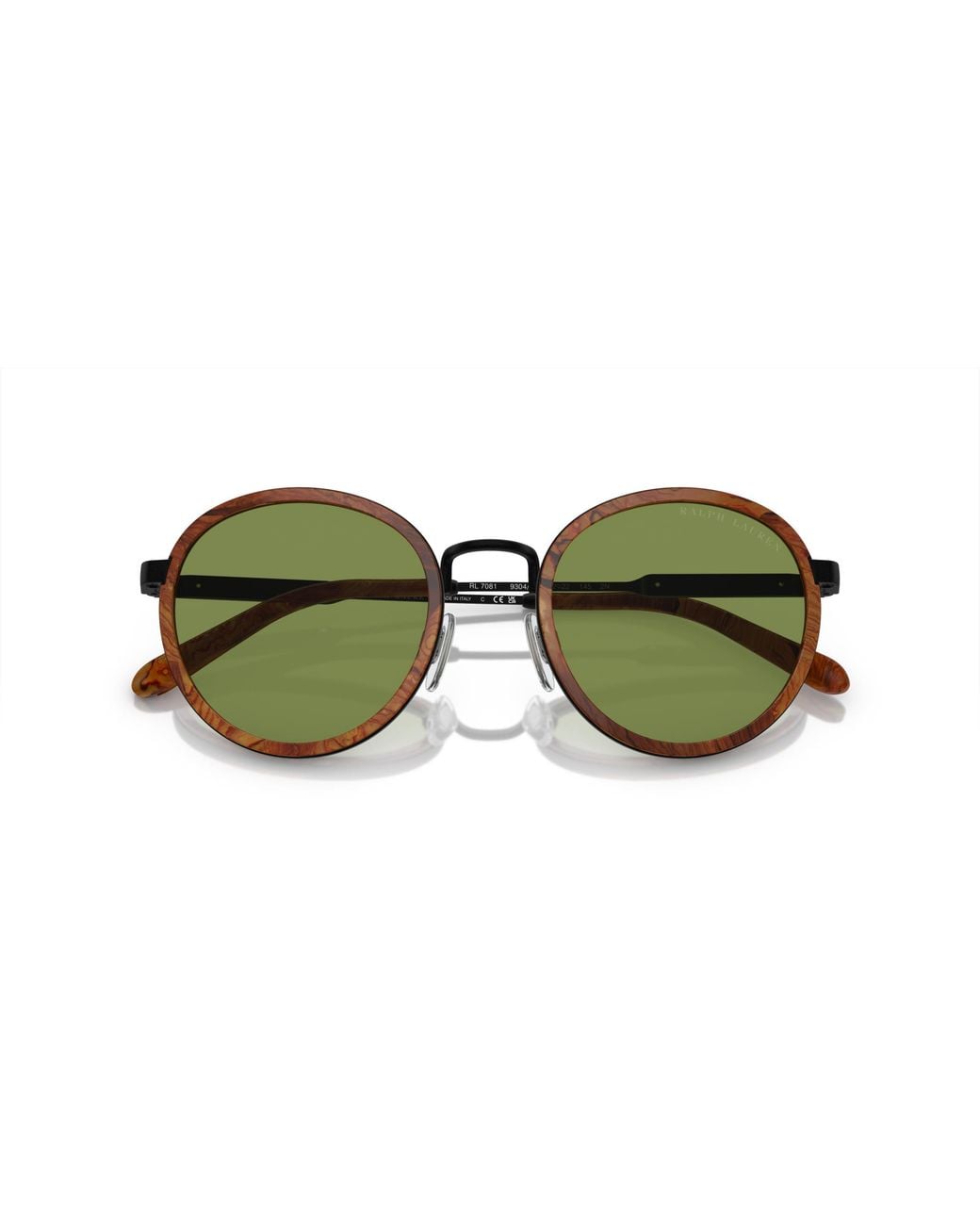 Ralph Lauren Green Rl7081 The Clubman 93044E Sunglasses Metal Round Normal Anti -Reflex for men