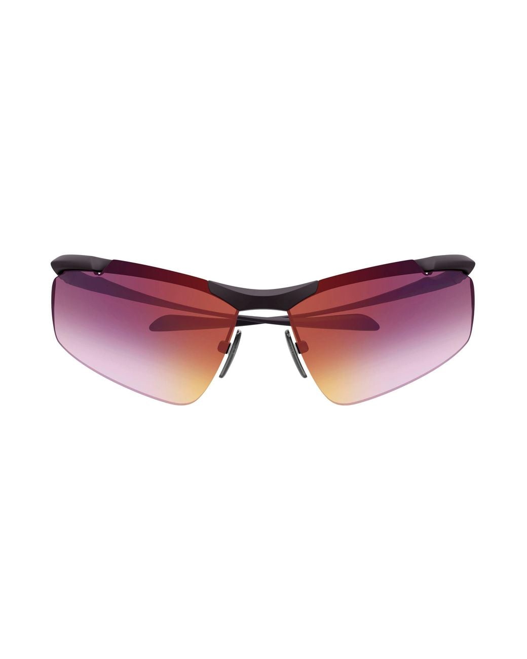 Balenciaga Black Bb0462S 002 Occhiali Da Sole Metallo Viola Geometrica