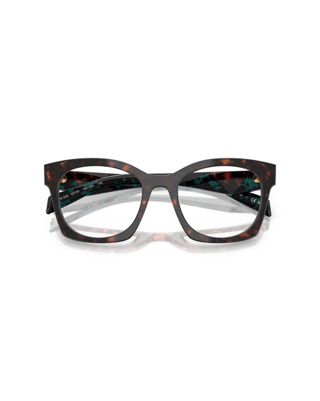 Prada Black Pr A05V 18Z1O1 Optical Frames Acetate Transparent Geometric Normal