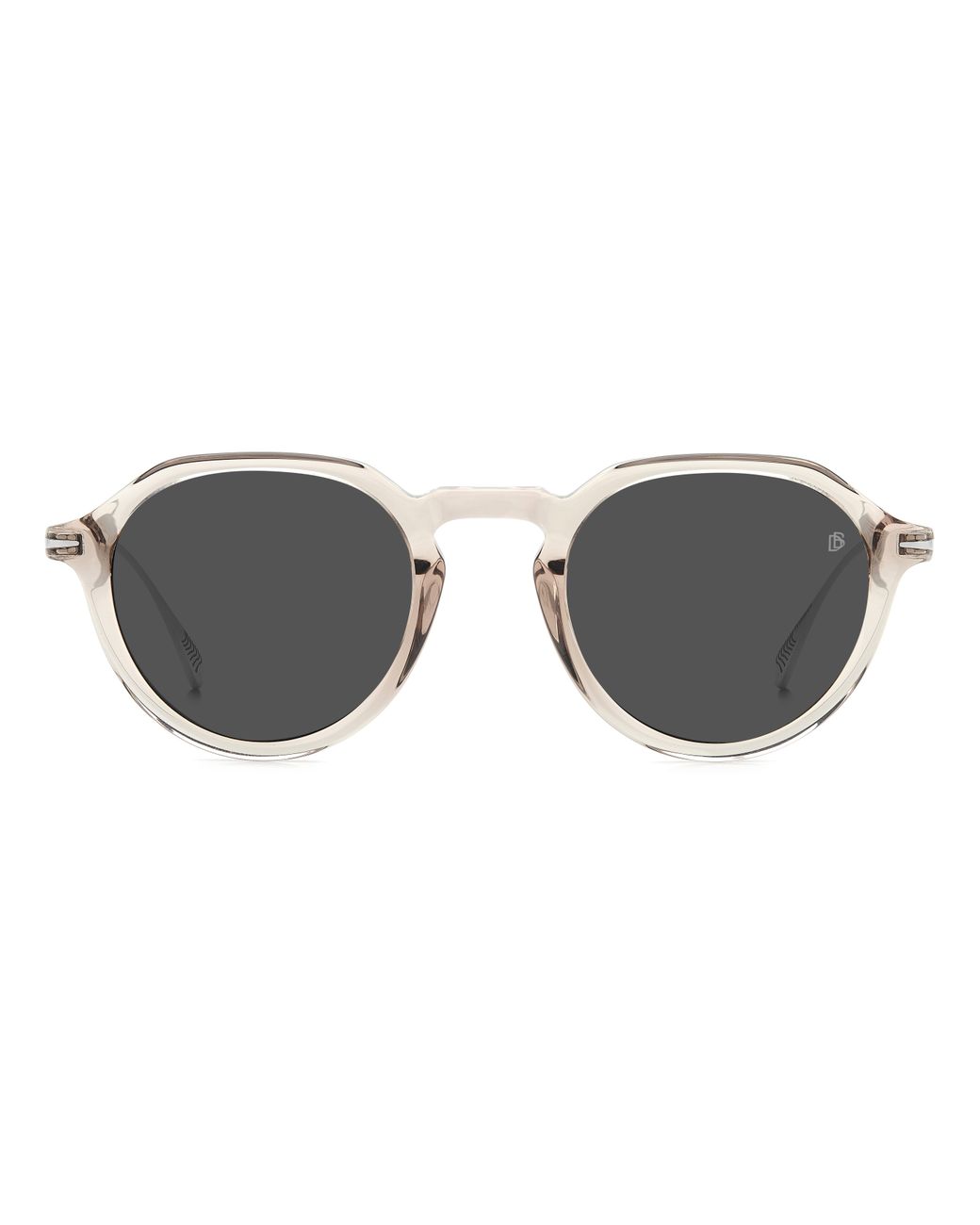 David Beckham Black Db 1098/S 79U/Ir Sunglasses Titanium Round for men