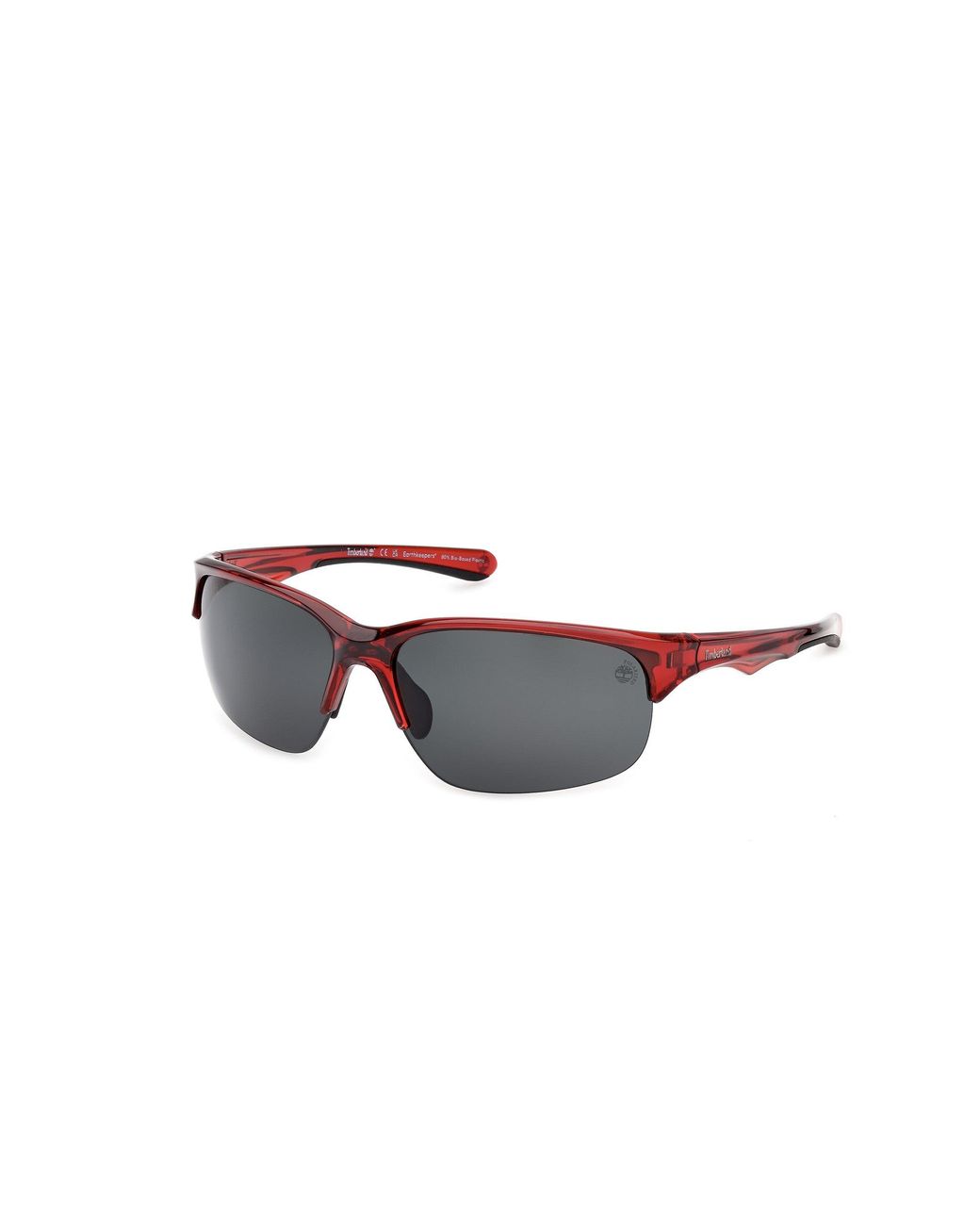Timberland Black Tb00082 66D Sunglasses Injected Smoke Squared Polarized for men