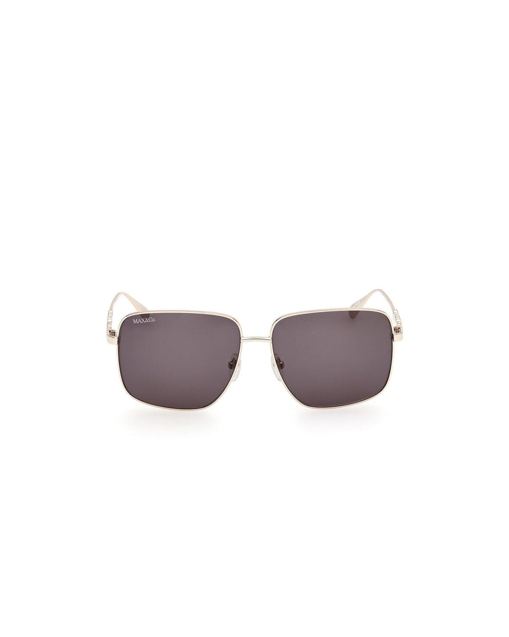 MAX&Co. Metallic Mo0170 32A Sunglasses Metal Smoke Squared Normal
