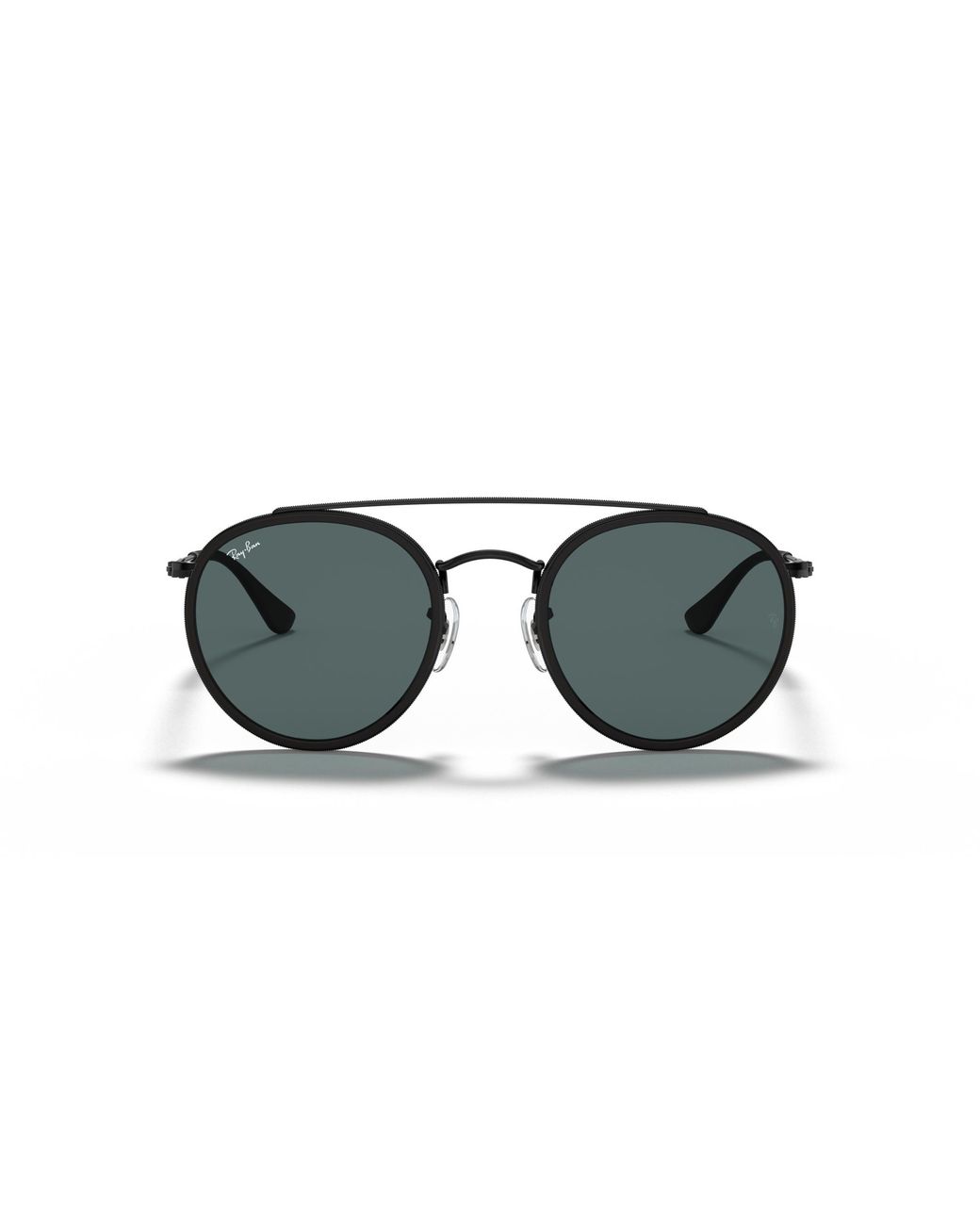 Ray-Ban Multicolor Sunglasses Unisex Round Double Bridge - Black Frame Green Lenses Polarized 51-22