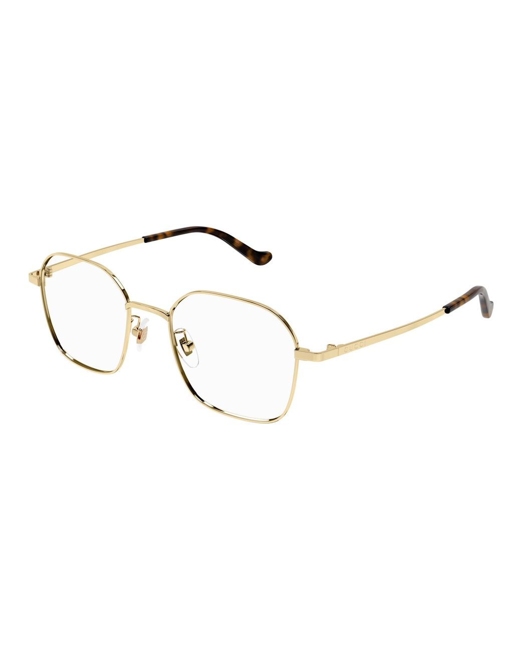 Gucci Black Gg1611Oa 001 Optical Frames Metal Transparent Round