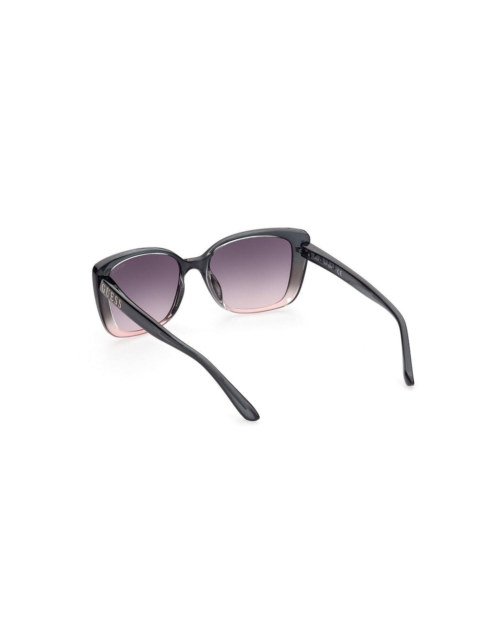 Guess Black Gu9208 05B Sunglasses Injected Smoke Squared Normal Nuanced