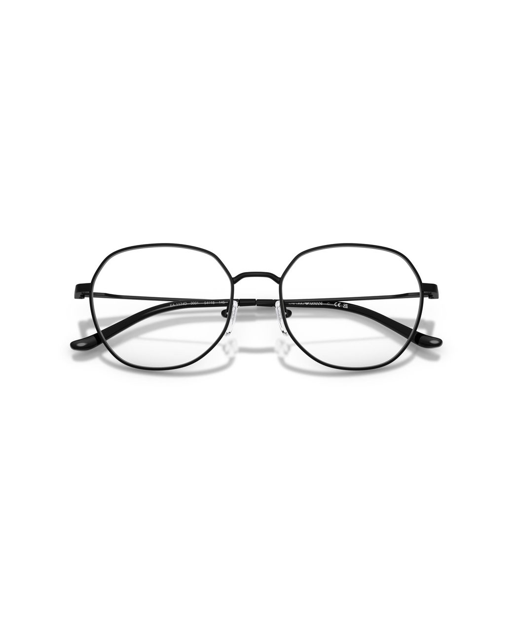 Emporio Armani Black Ea1174D 3001 Optical Frames Metal Round Normal for men