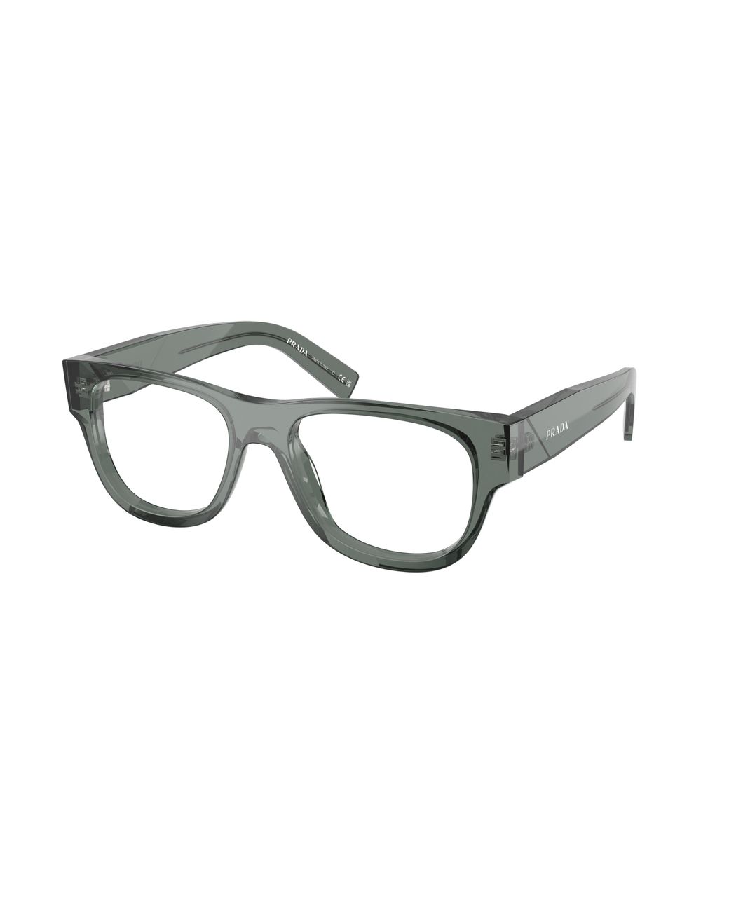 Prada Black Pr D08Vu 21J1O1 Optical Frames Acetate Transparent Squared Normal for men
