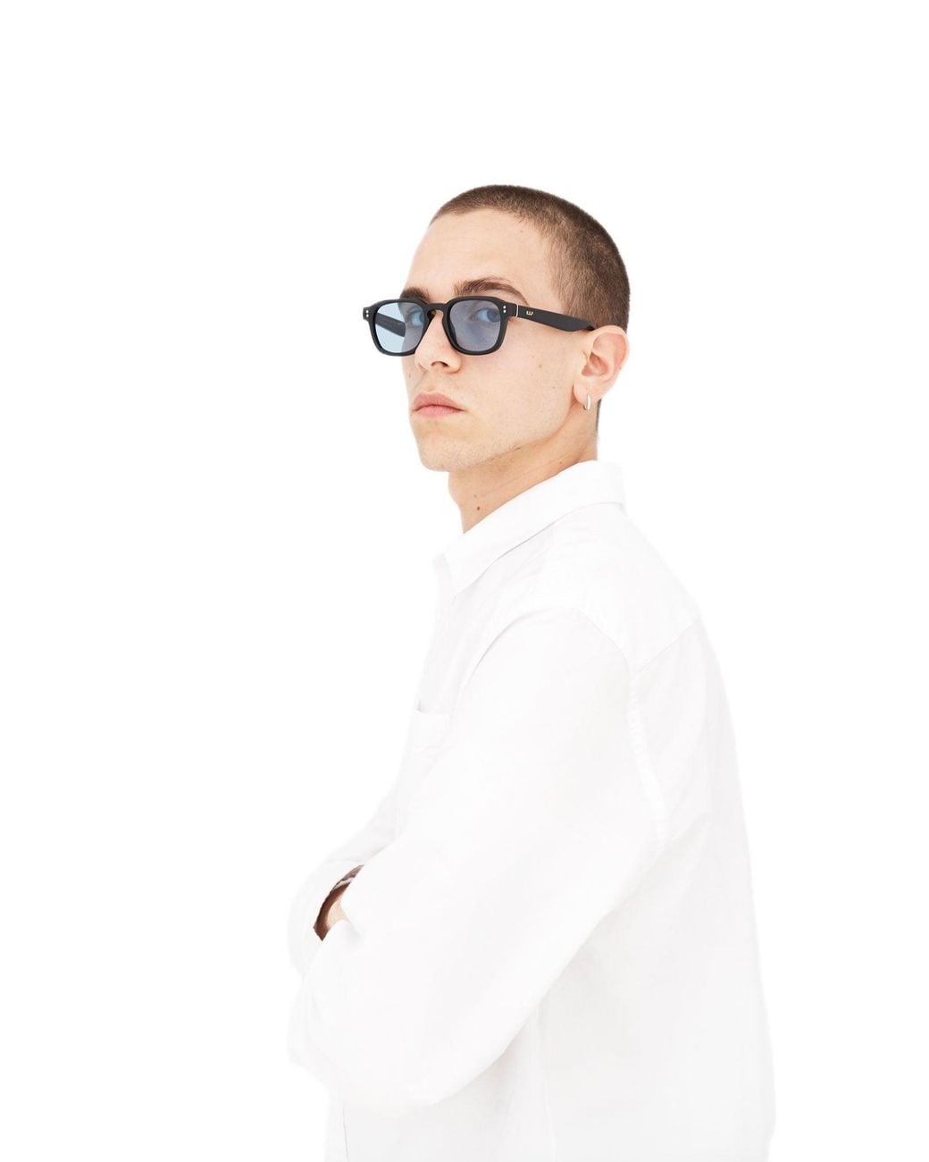 Retrosuperfuture Black Ejh Luce Azure Sunglasses Acetate Light Squared Normal