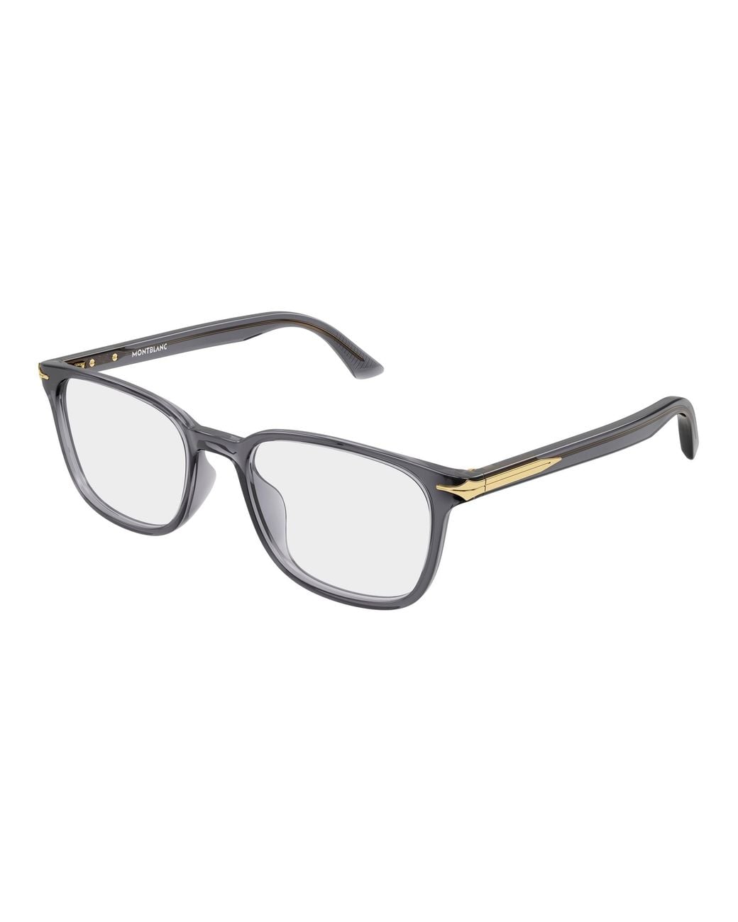 Montblanc Black Mb0519Oa 004 Optical Frames Acetate Transparent Squared for men