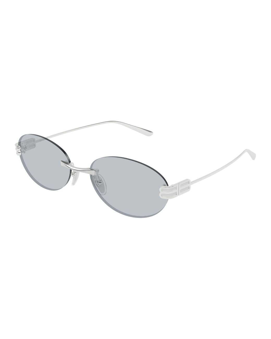 Balenciaga Black Bb0541Sa 003 Occhiali Da Sole Metallo Grigio Rotonda