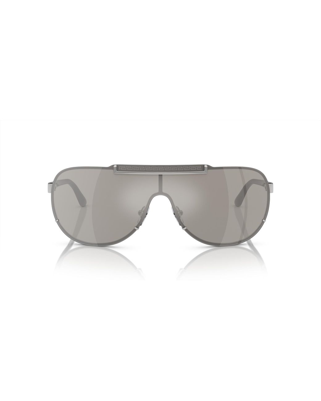 Versace Gray Ve2140 10006G Sunglasses Metal Pilot Mirrored Mirror for men