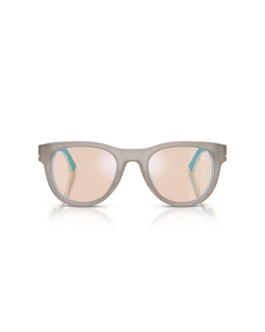 FERRARI SCUDERIA Black Fz6034U 772/Ma Sunglasses Acetate Round Normal Mirrored for men