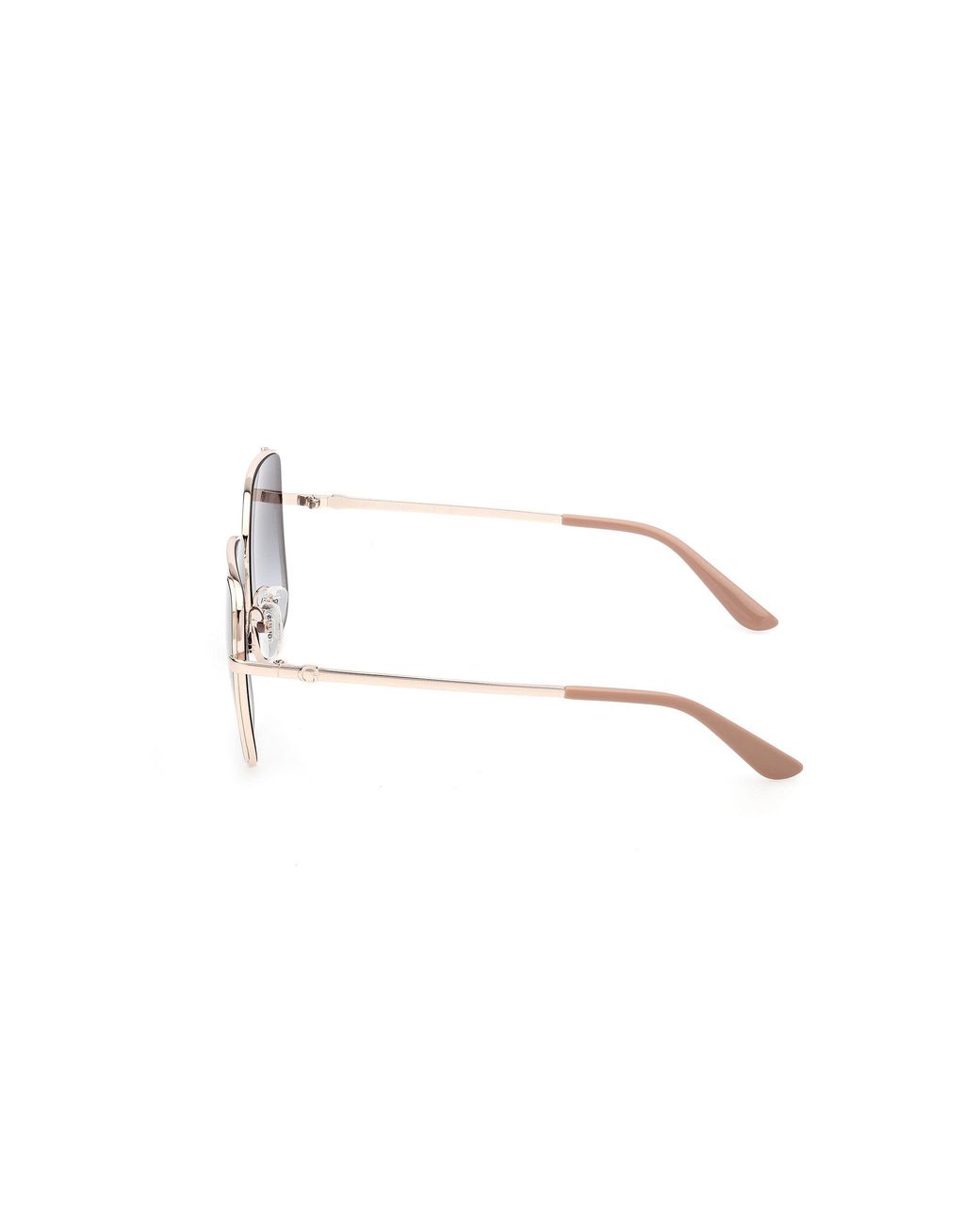 Guess Black Gu00194 32B Sunglasses Metal Smoke Squared Normal