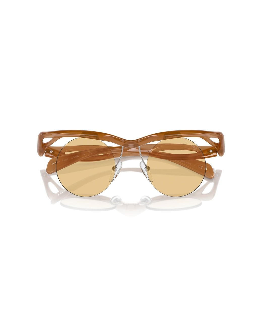 Prada Black Pr A24S 13S80E Sunglasses Injected Round Normal