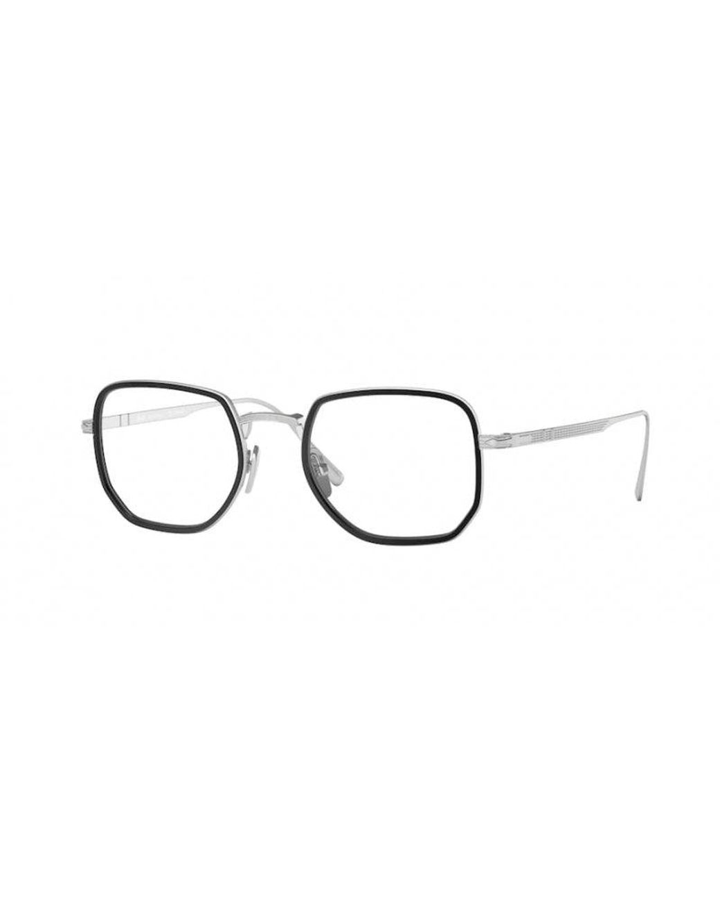 Persol Black Po5006Vt 8006 Optical Frames Titanium Geometric