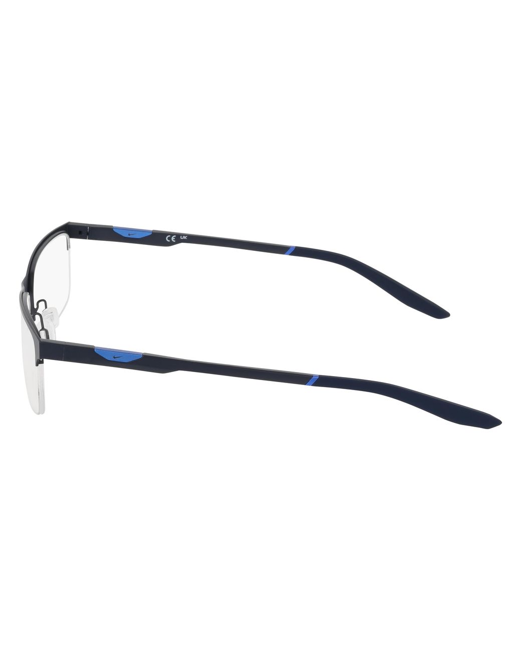 Nike Black 8144 411 Optical Frames Metal Squared Normal for men