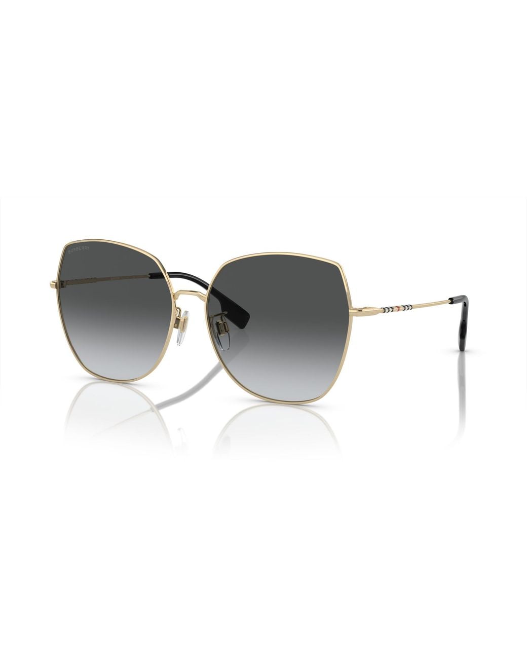Burberry Black Be3136D 1109T3 Sunglasses Steel Squared Polarized