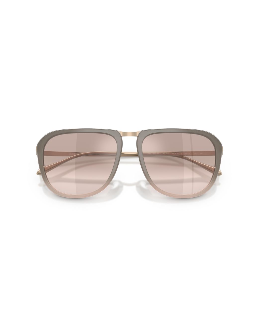 Oliver Peoples Black Ov1387St Model 2 18318Z Sunglasses Titanium Squared Mirror Nuanced