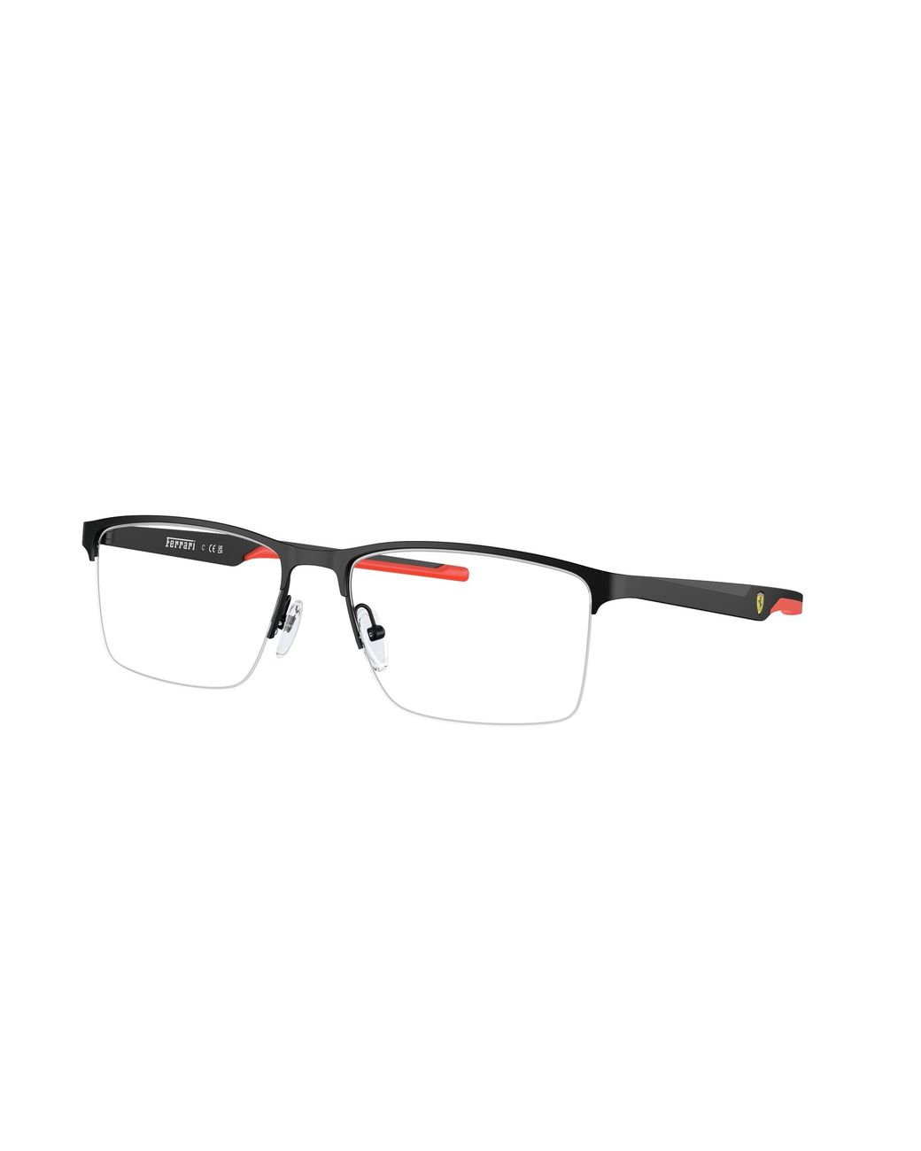FERRARI SCUDERIA Black Fz7003 101 Optical Frames Metal Squared Normal for men