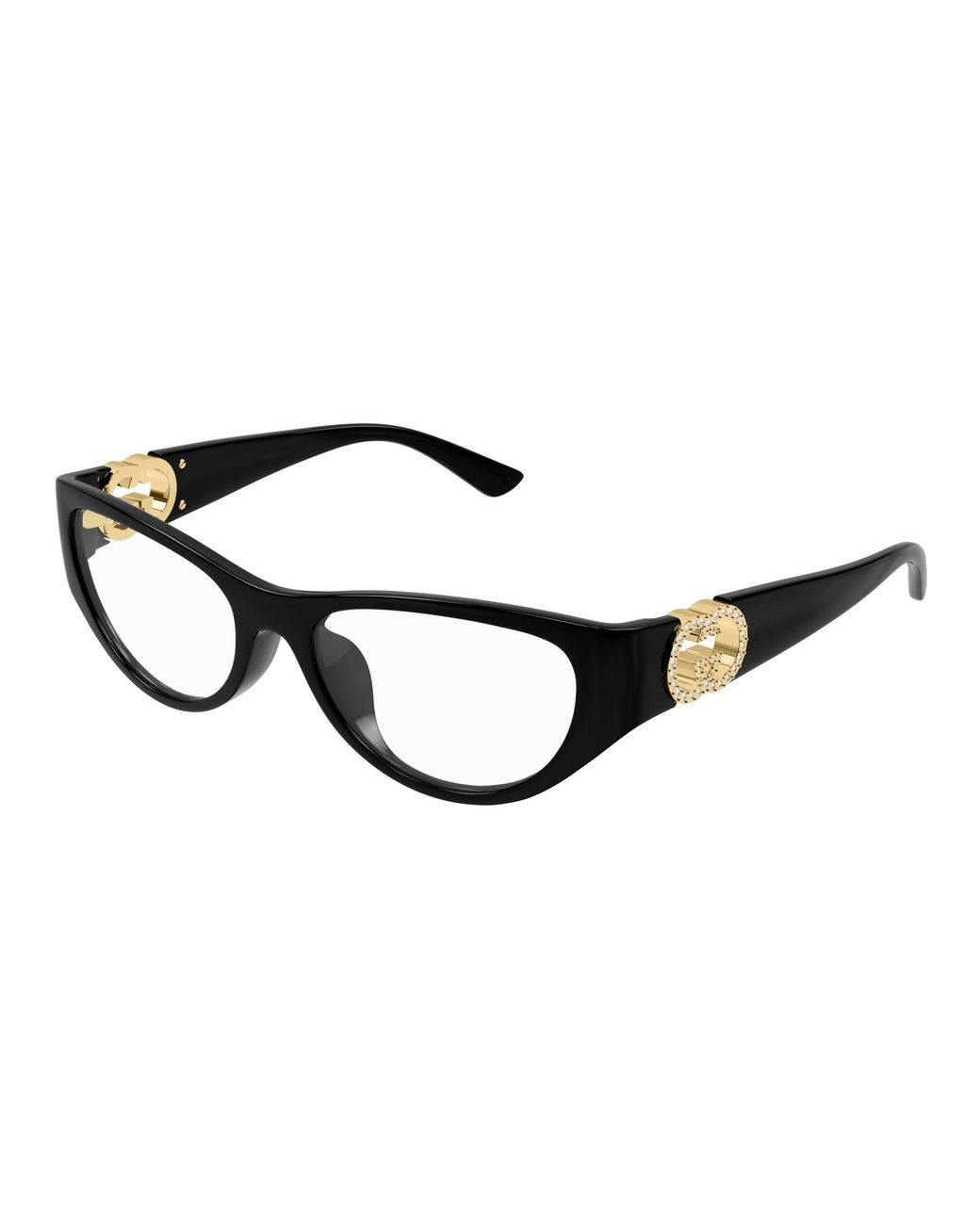 Gucci Black Gg1825O 004 Optical Frames Injected Transparent Cat Eye