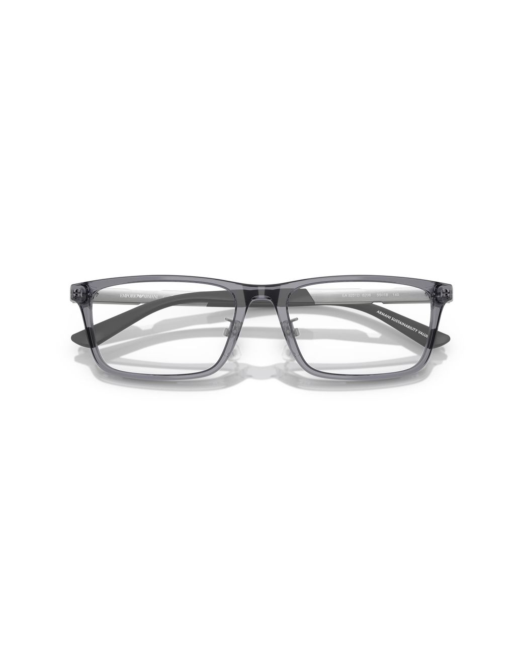 Emporio Armani Black Ea3251D 6206 Optical Frames Acetate Squared Normal for men
