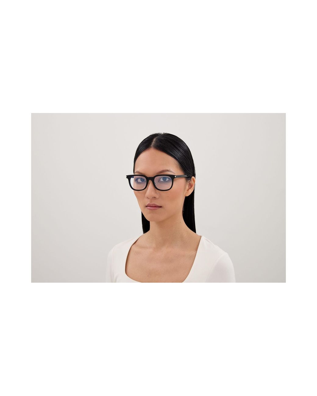 Saint Laurent Black Sl 840/J 001 Optical Frames Acetate Transparent Squared
