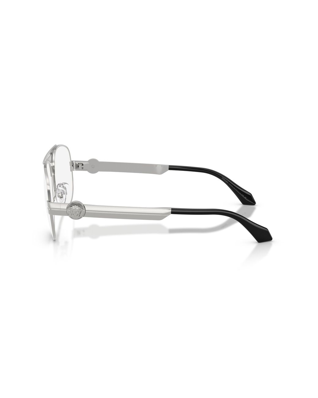 Versace Black Ve1319 1000 Optical Frames Metal Transparent Pilot Normal for men