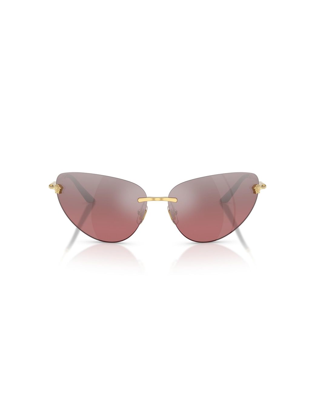 Versace Black Ve2281 10027E Sunglasses Metal Cat Eye Normal Shaded