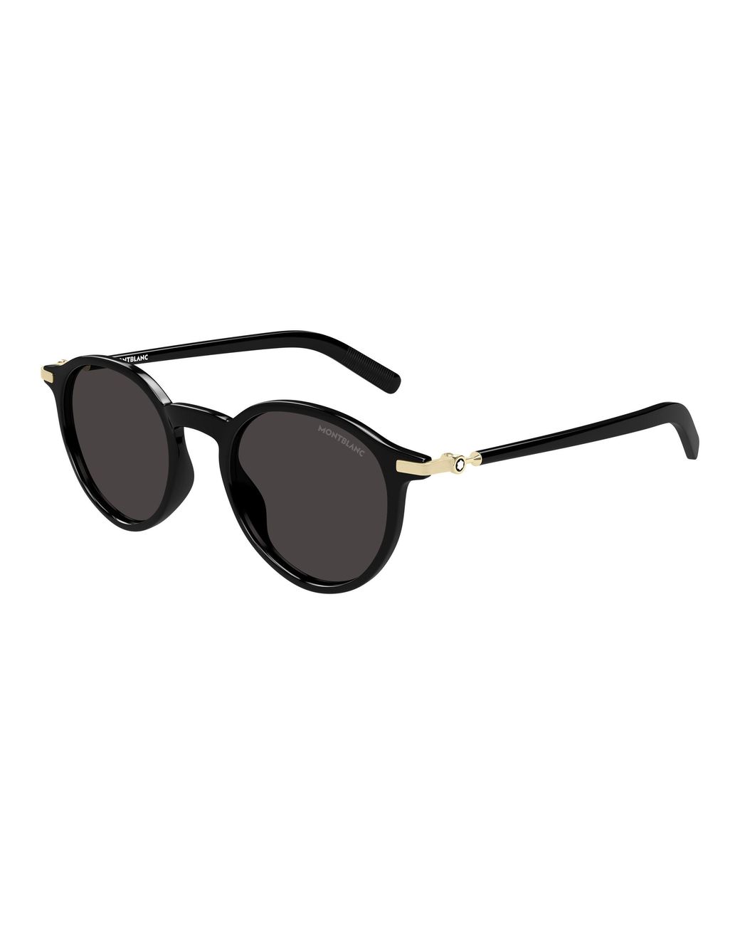 Montblanc Black Mb0461S 001 Sunglasses Injected Round for men