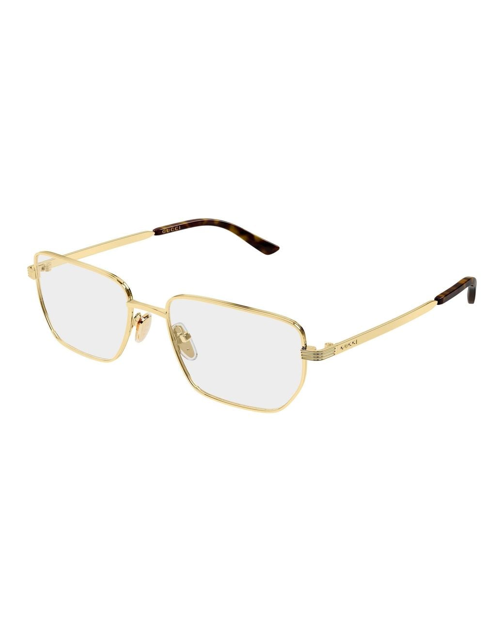 Gucci Black Gg2225O 002 Optical Frames Metal Transparent Squared