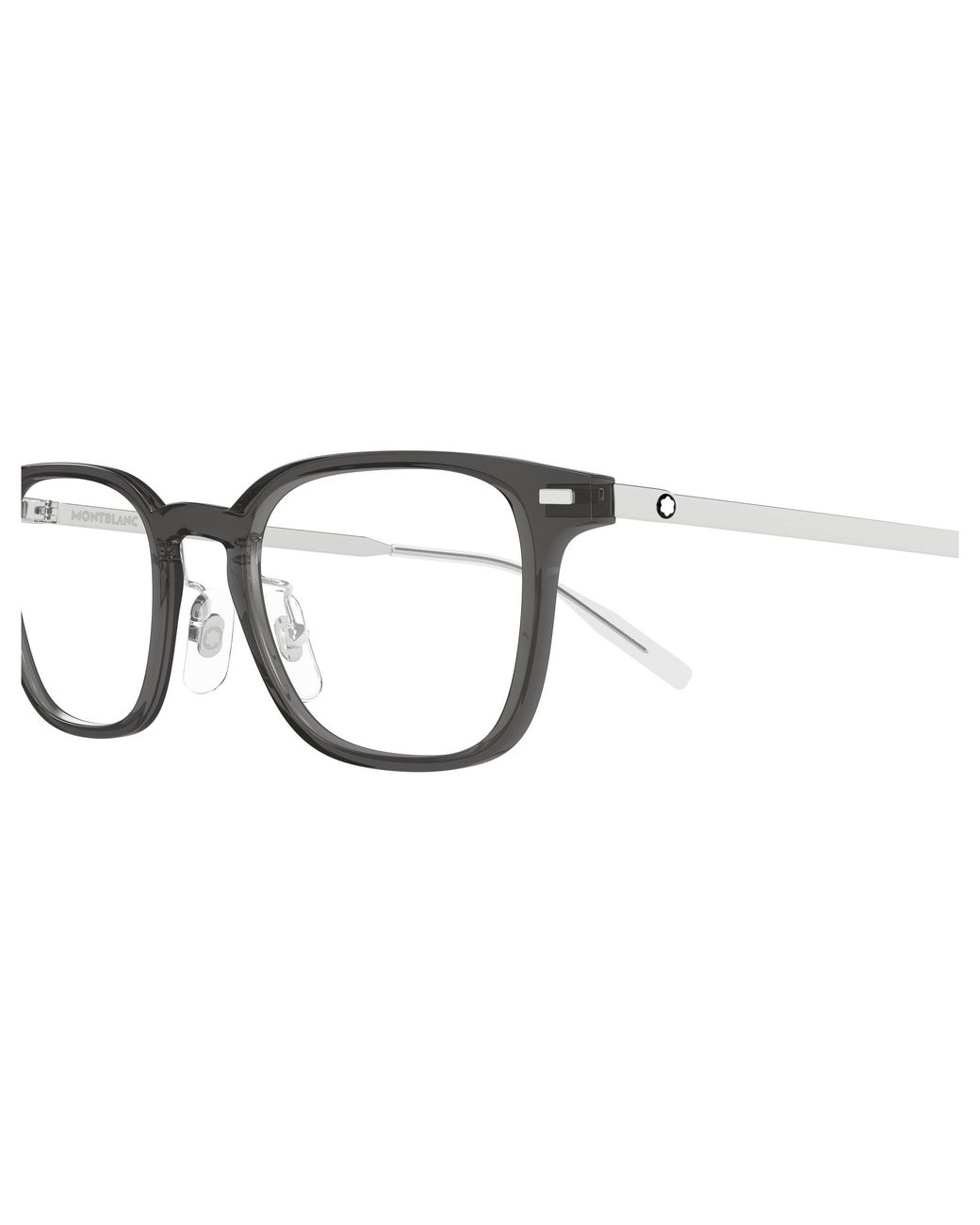 Montblanc Black Mb0467Ol 018 Optical Frames Injected Transparent Squared for men