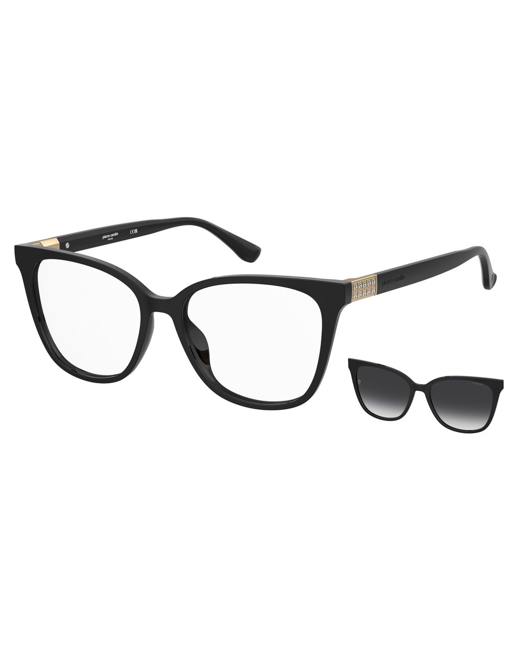 Pierre Cardin Black P.C. 8550/C 807/Wj Optical Frames Acetate Cat Eye Polarized Nuanced