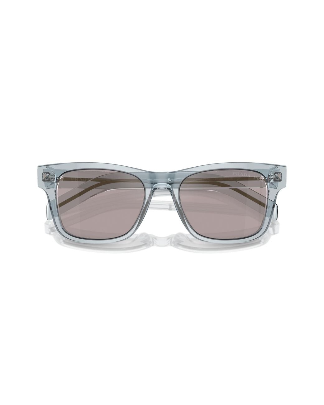 Prada Black Pr A17S 19T80F Sunglasses Acetate Squared Polarized Mirror for men