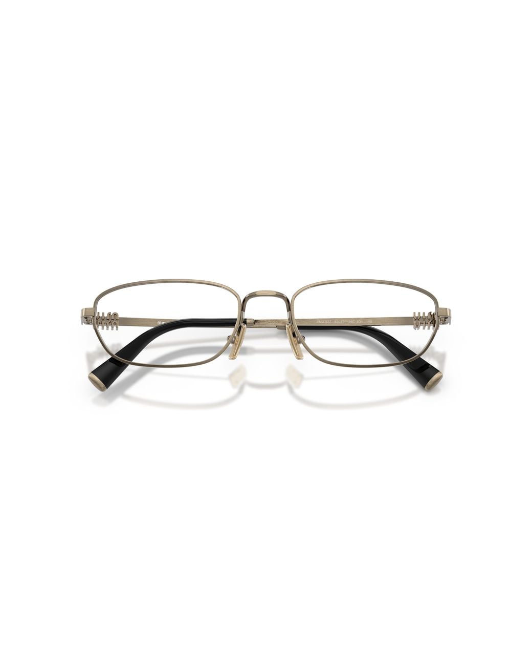 Miu Miu Black Mu 52Zv 26C1O1 Optical Frames Metal Transparent Geometric Normal
