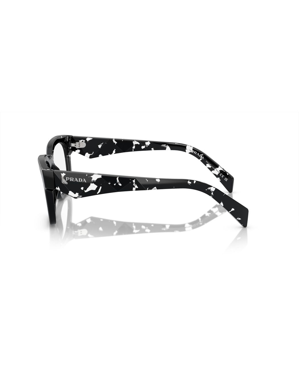 Prada Black Pr A10V 15O1O1 Optical Frames Acetate Pillow Normal for men