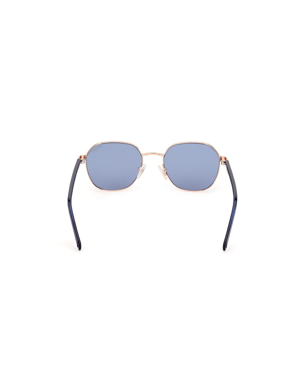 Guess Black Gu00116 28V Sunglasses Metal Round Normal for men