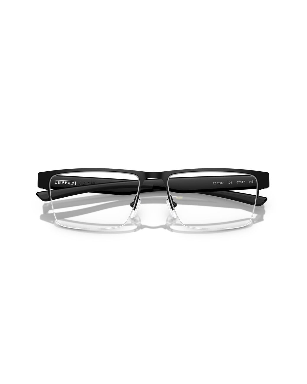 FERRARI SCUDERIA Black Fz7007 101 Optical Frames Metal Squared Normal for men