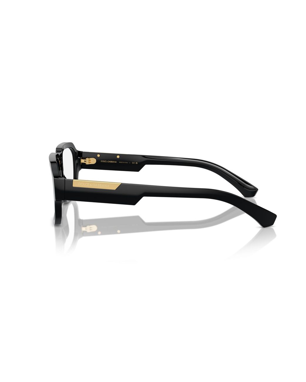 Dolce & Gabbana Black Dg3389 2525 Optical Frames Acetate Transparent Pilot Normal for men
