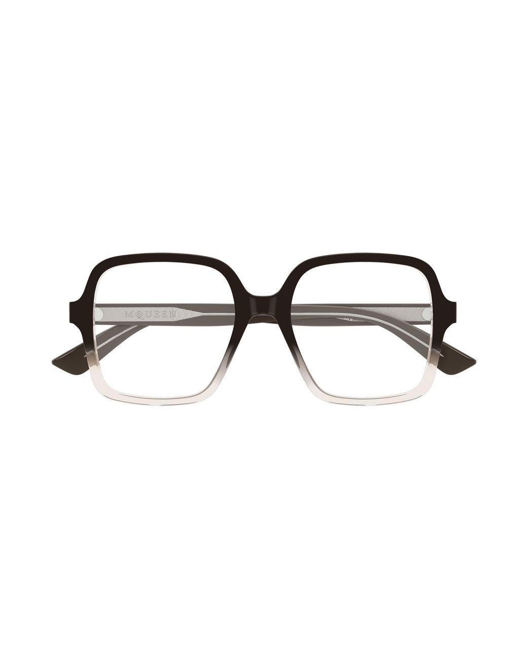 McQueen Black Am0538O 006 Optical Frames Acetate Transparent Squared