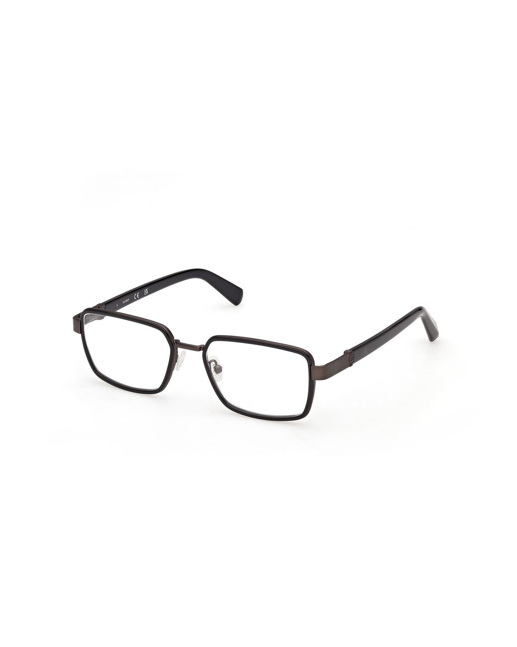 Guess Black Gu50371 001 Optical Frames Metal Squared Normal for men