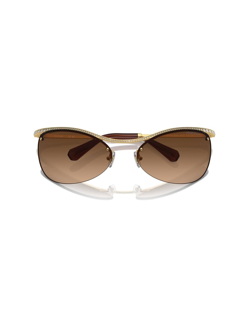 Swarovski Black Sk7018 400474 Sunglasses Metal Geometric Normal Shaded