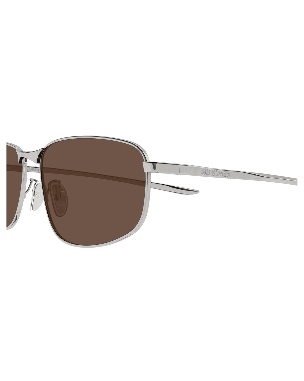 Balenciaga Black Bb0494Sa 002 Sunglasses Metal Squared for men
