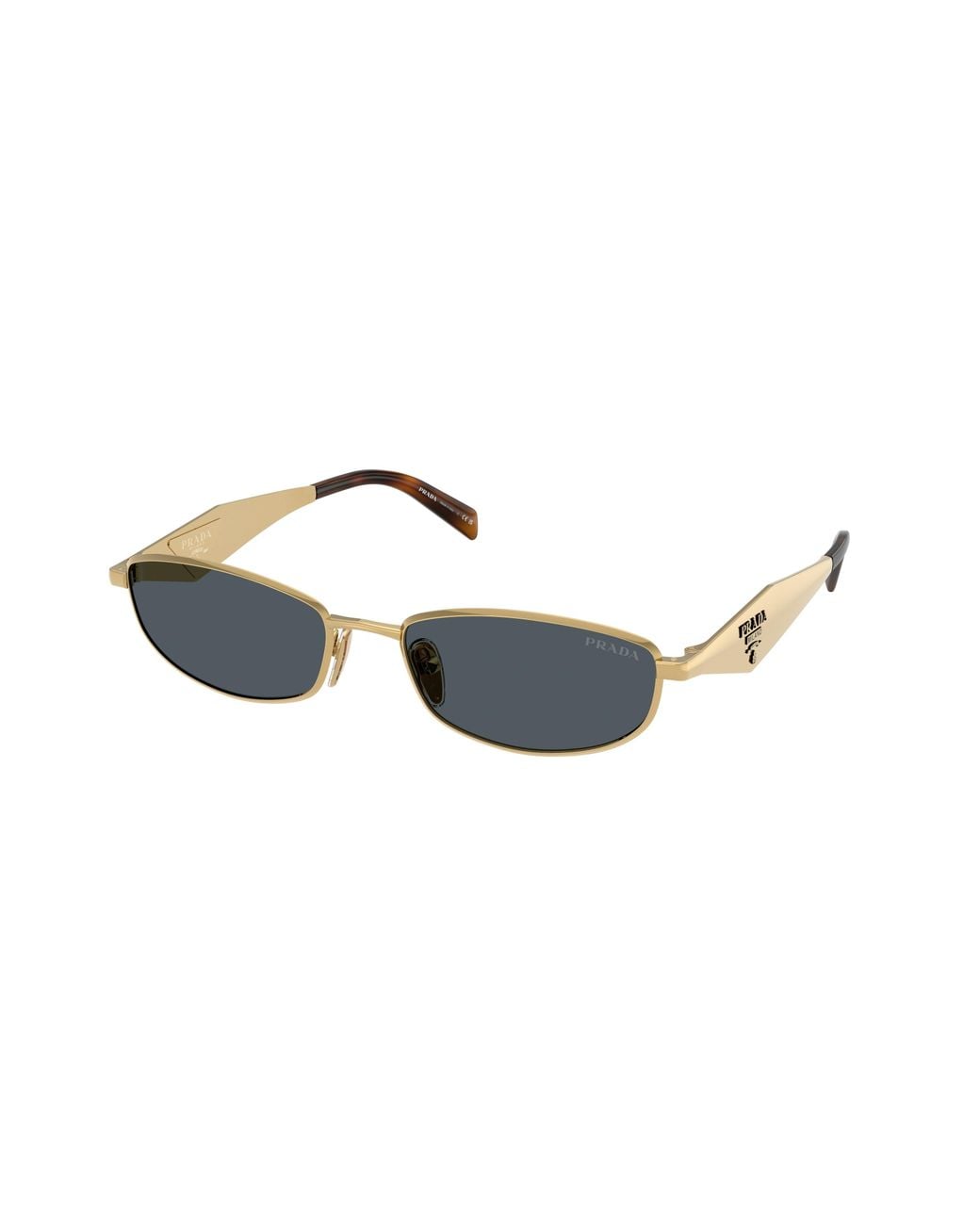 Prada Black Pr D51S 5Ak70B Sunglasses Metal Round Normal