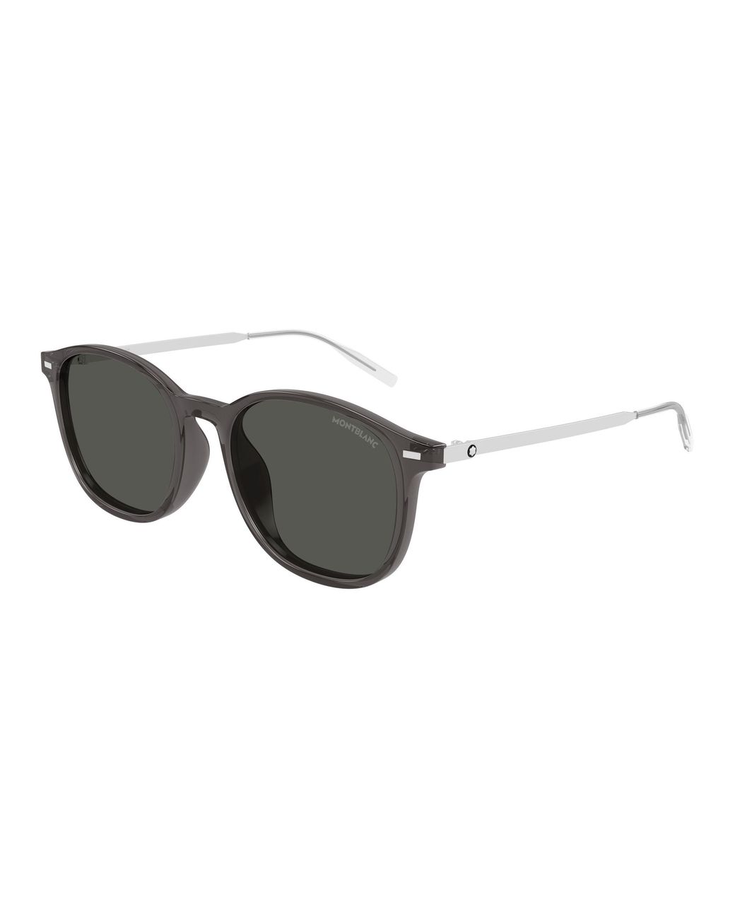 Montblanc Black Mb0454Sa 004 Sunglasses Injected Round for men
